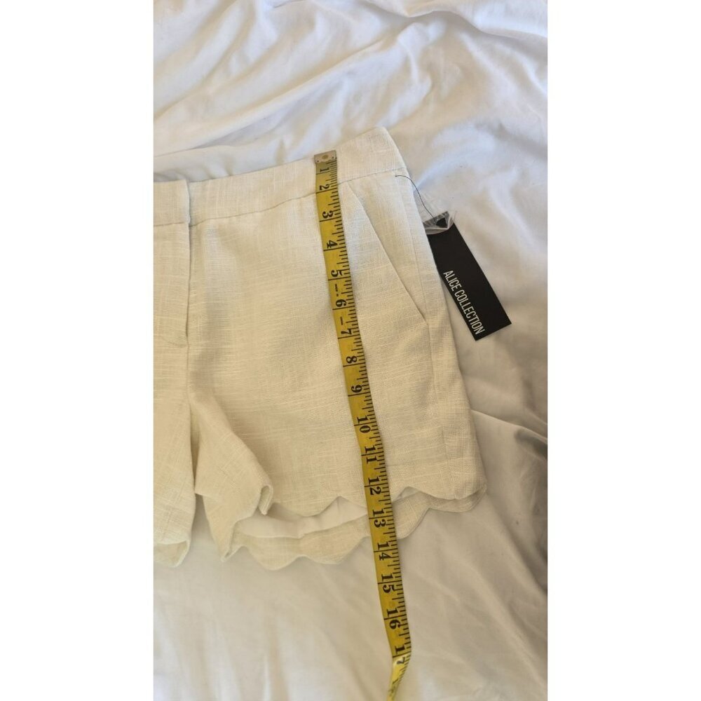 Alice Collection Shorts Linen Blend Scalloped Pockets Angelcore Fairycore NWT - Picture 8 of 10